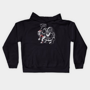 Not Today Satan I Santa's Request Kids Hoodie